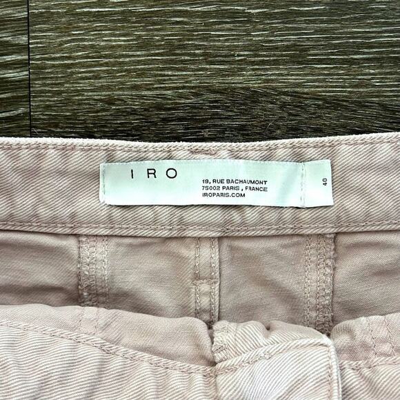 EUC IRO Paris Goma High-Rise Straight Leg Jeans Light Pink FR 40 US 8 Pastel Y2K - Picture 10 of 16